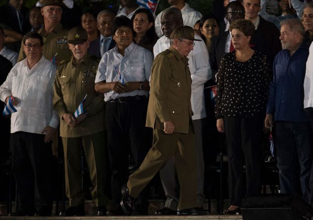 Entre los invitados estuvieron los presidentes de Bolivia y Venezuela, Evo Morales y Nicolás Maduro, respectivamente, y los expresidentes de Brasil Lula da Silva y Dilma Rousseff.