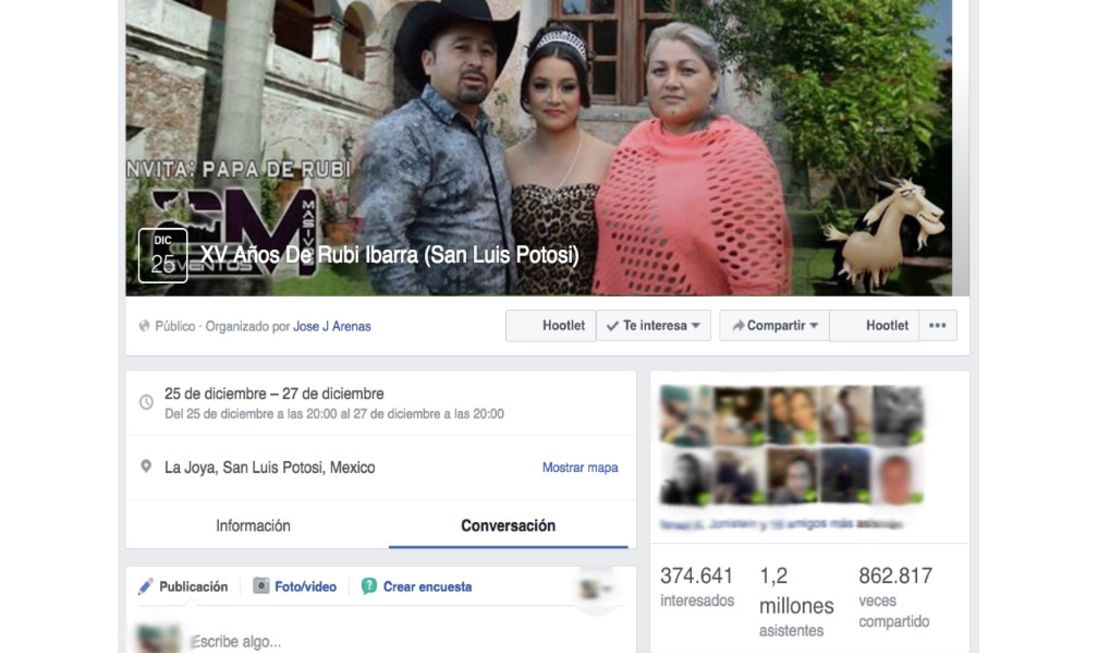 En la invitación en Facebook se puede leer que habrá más de 1 millón de asistentes