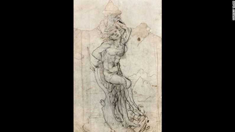 Un dibujo de Leonardo Da Vinci fue descubierto en París cuando un doctor jubilado lo llevó a una casa de subastas. Está avaluado en 16 millones de dólares. "El martirio de San Sebastián" muestra al santo cristiano atado a un árbol. Este nuevo descubrimiento es el tercer bosquejo conocido de Da Vinci sobre el tema. El artista mencionó ocho dibujos del santo en su Codex Atlanticus.