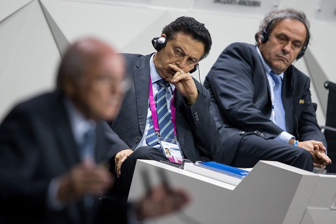 Alfredo Hawit Banegas (centro) durante el 65 congreso de la FIFA en Zúrich (Suiza) el 29 de mayo del 2015.