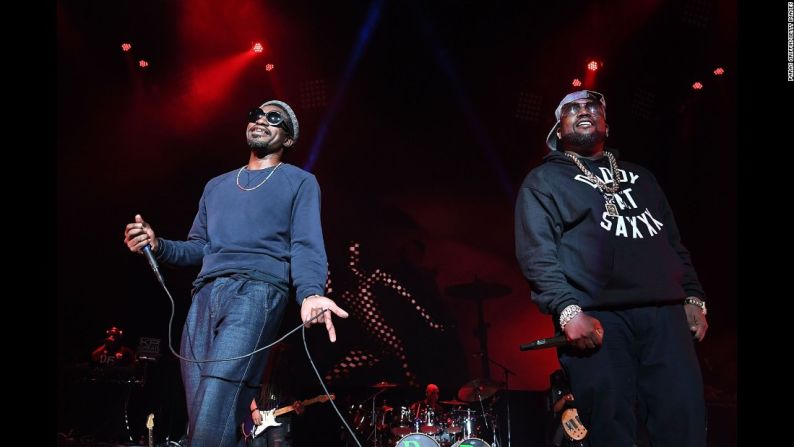 El dúo de hip hop OutKast se presenta en su ciudad natal Atlanta, el 10 de septiembre.