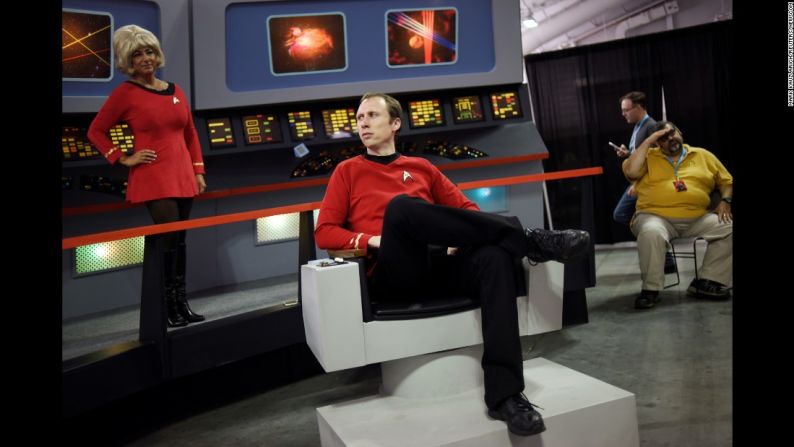 El fanático Alex Reventlow posa para una foto durante la convención ‘Star Trek’ en Nueva York el 2 de septiembre.