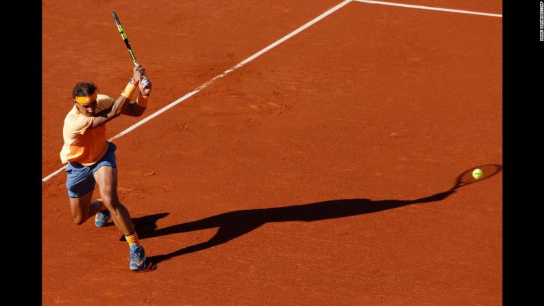 Rafael Nadal durante la final del Open de Barcelona, que ganó el 24 de abril en España.