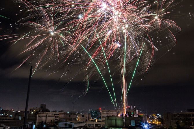 Celebraciones en Taipei, Taiwán.