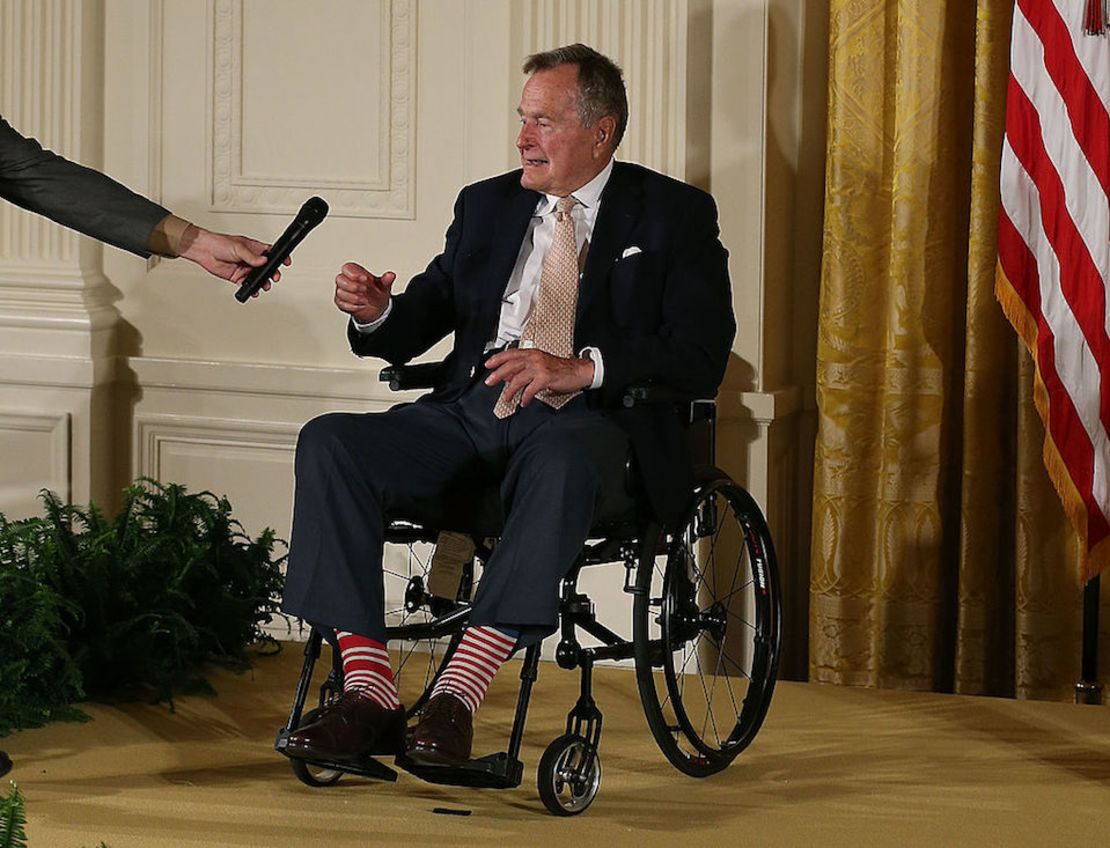 George H.W. Bush en la Casa Blanca, en julio de 2013.