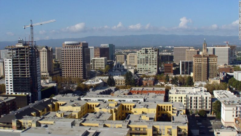 San José, en California, Estados Unidos, en el quinto lugar de las ciudades con la vivienda más cara.