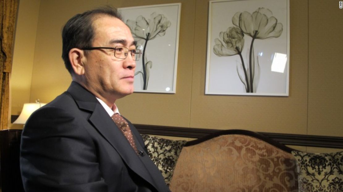 Thae Yong Ho en entrevista con Paula Hancocks, de CNN.