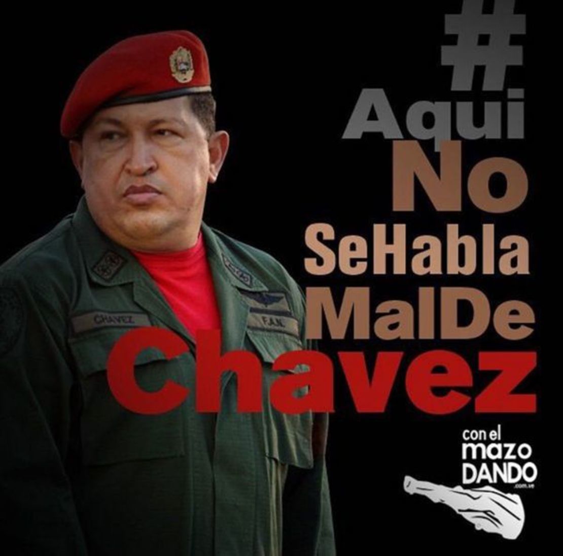 La campaña #AquíNoSeHablaMalDeChávez fue lanzada este 25 de enero por el hombre fuerte del oficialismo en Venezuela, Diosdado Cabello.