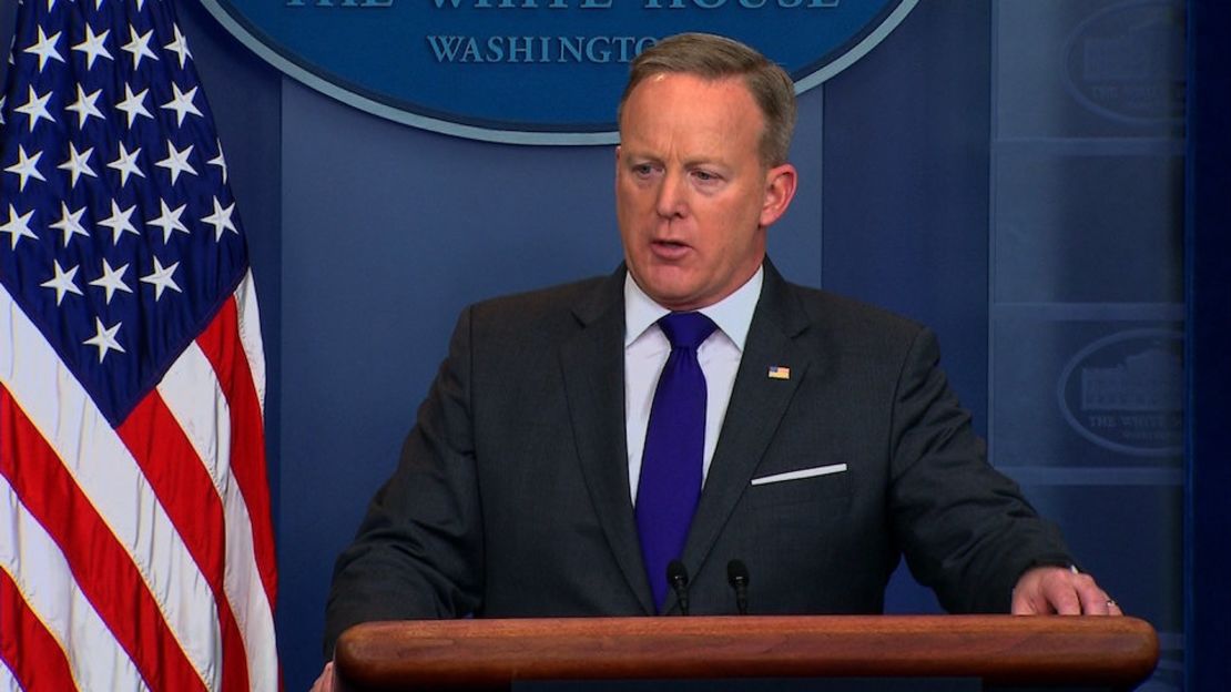 Sean Spicer, durante una rueda de prensa en la Casa Blanca.