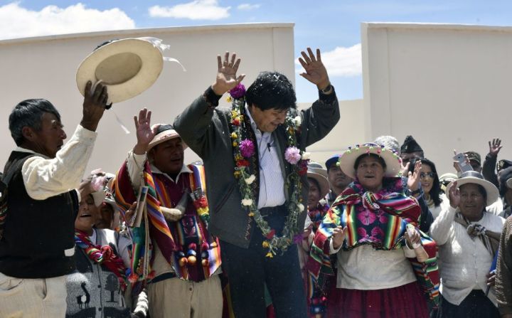 Morales participó en un ritual indígena el día de la apertura del museo.