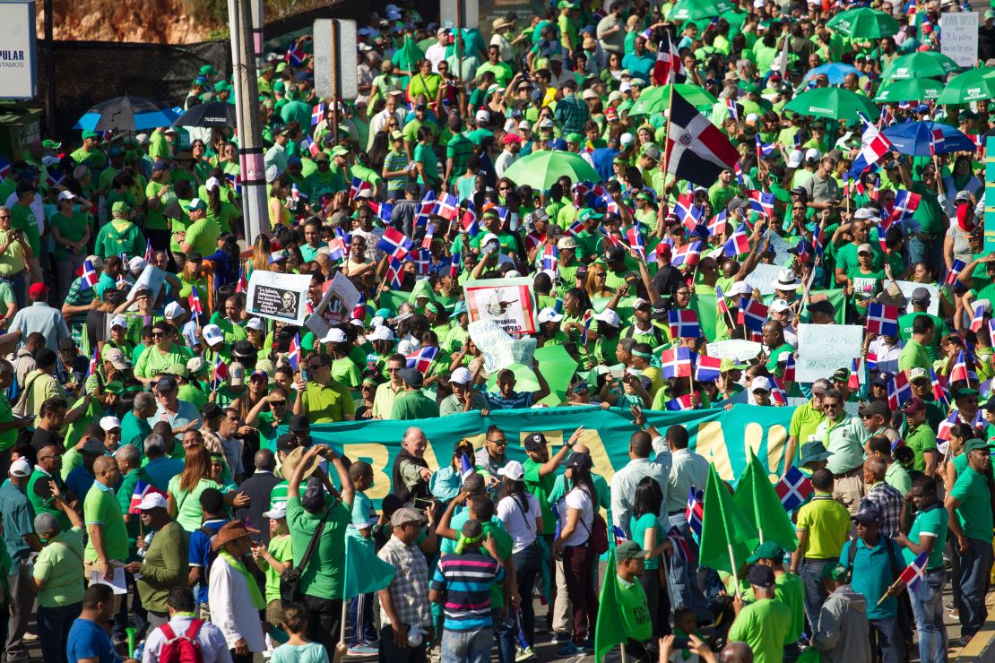 Imagen de la marcha del pasado 22 de enero por las calles de Santo Domingo.