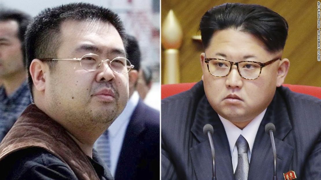 Kim Jong-nam (i) era hermano medio del líder norcoreano Kim Jong-un (d).