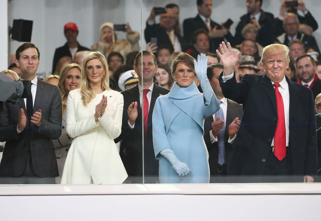 Donald Trump, su esposa Melania y su hija Ivanka durante la posesión presidencial el pasado 20 de enero.