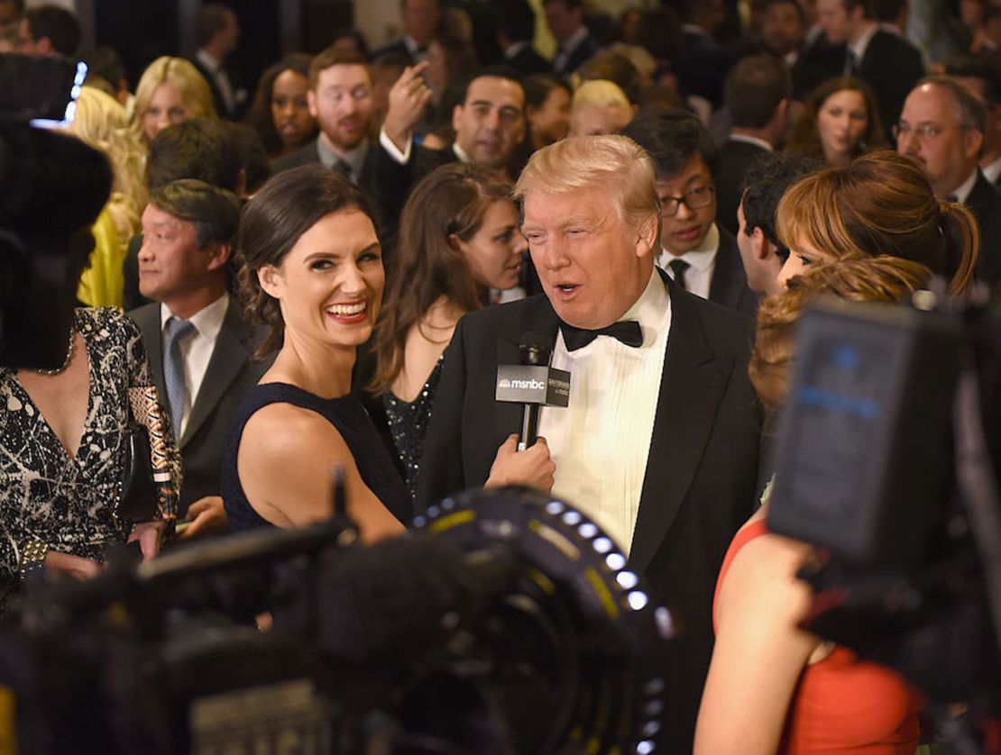 Donald Trump, durante la cena con corresponsales de la Casa Blanca en 2015.