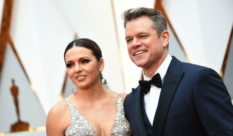 Matt Damon y su esposa, la argentina Luciana Barroso.