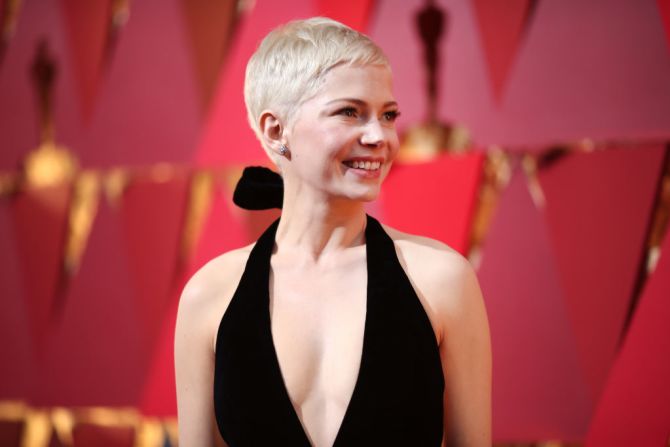 La actriz Michelle Williams, nominada a Mejor actriz de reparto, en la edición 89 de los Premios de la Academia.