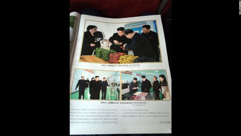 La revista de la aerolínea que se puede leer en todos los vuelos incluye varias páginas sobre el líder supremo del país, Kim Jong-un.