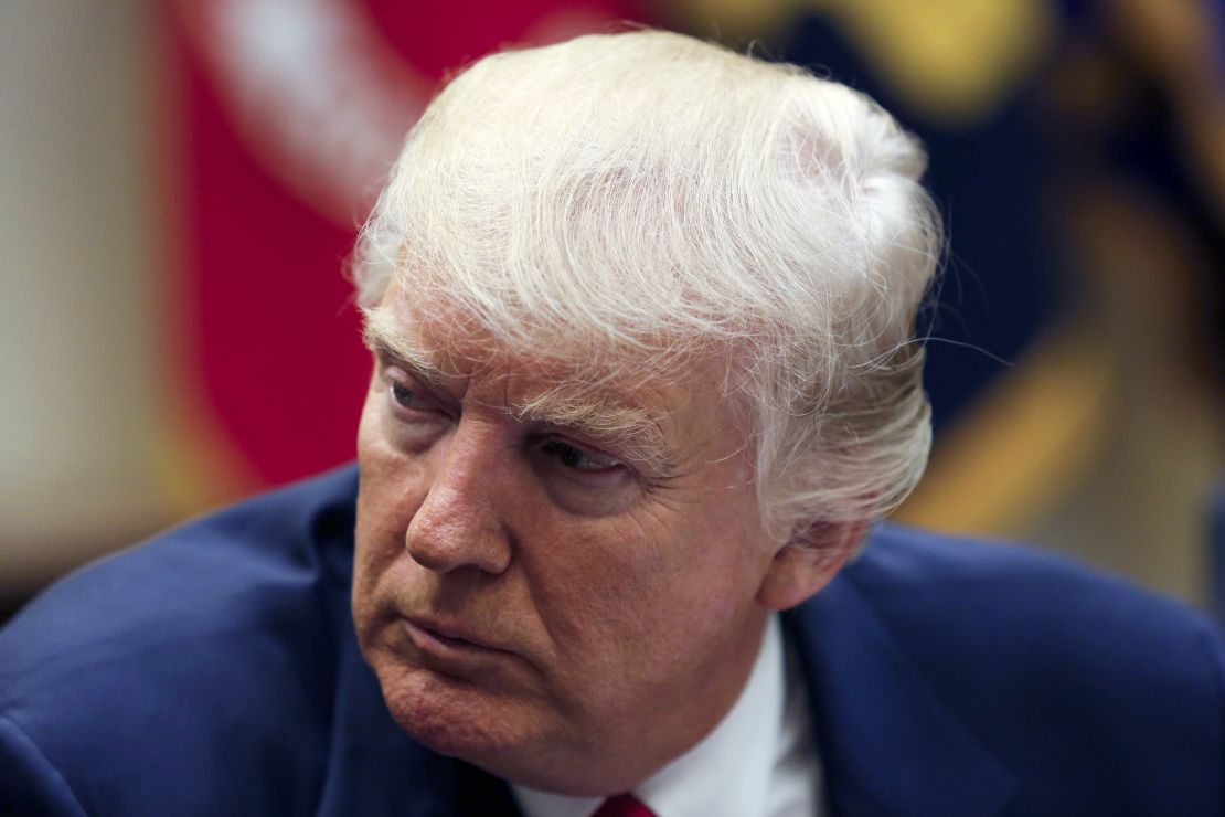 El presidente de Estados Unidos, Donald Trump, durante una reunión con consejeros generales de aseguradoras de salud en el Salón Roosevelt de la Casa Blanca.