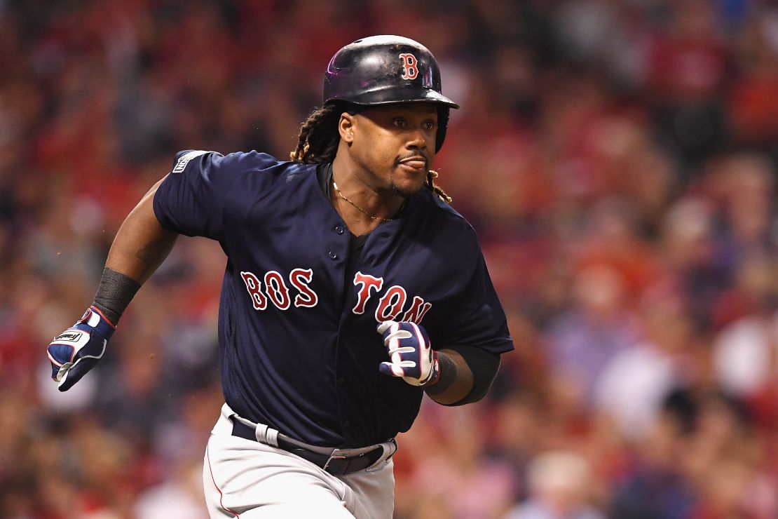 Hanley Ramírez durante un partido de los Red Sox de Boston contra los Indians de Cleveland rl 6 de octubre del año pasado.