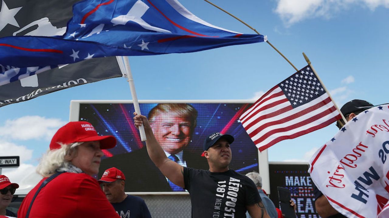 Marcha a favor de Donald Trump en Florida.