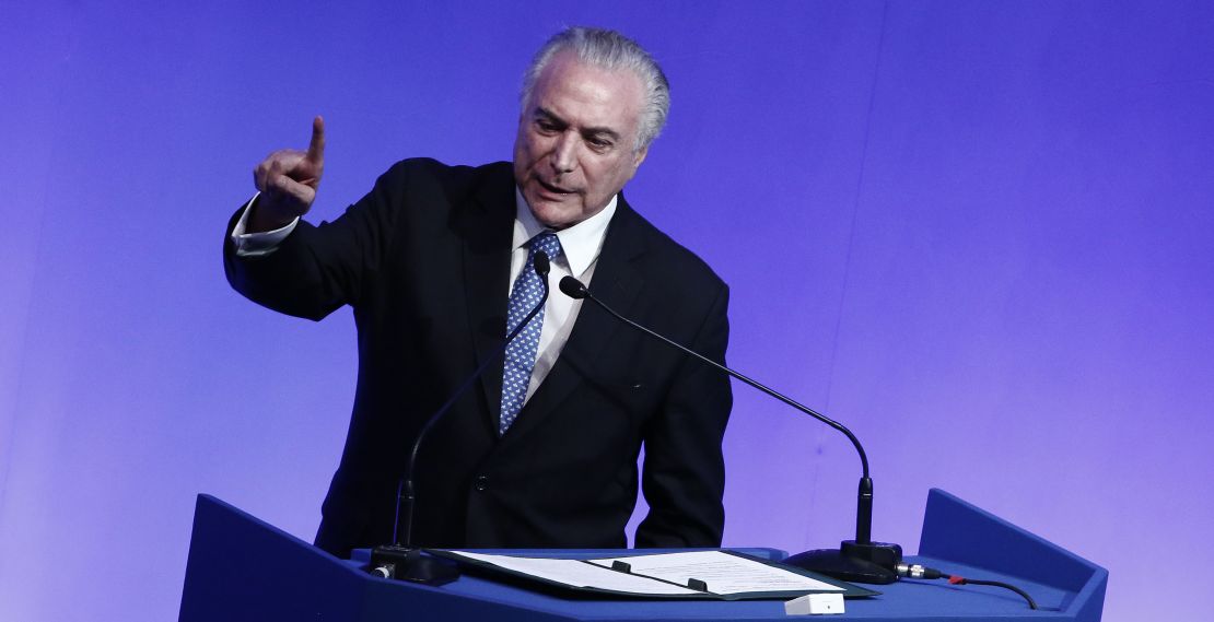 Michel Temer, presidente de Brasil.