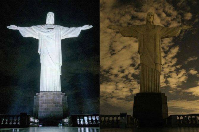 La estatua del Cristo de Corcovado en Río de Janeiro, Brasil.