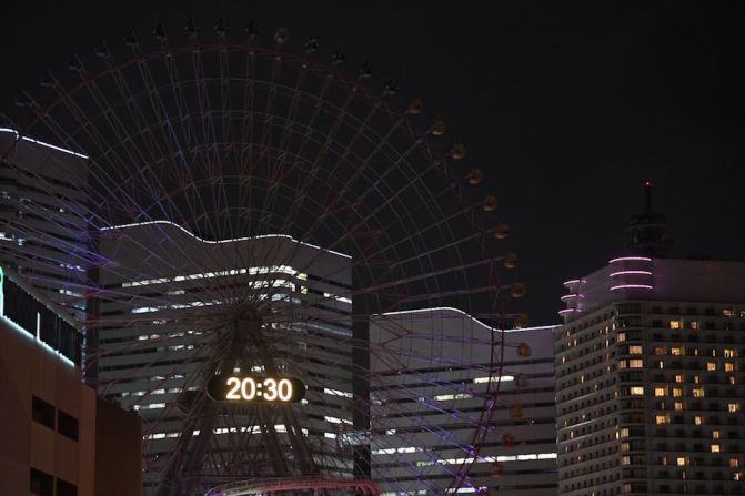 La rueda de la fortuna gigante de Yokohama, en Japón.