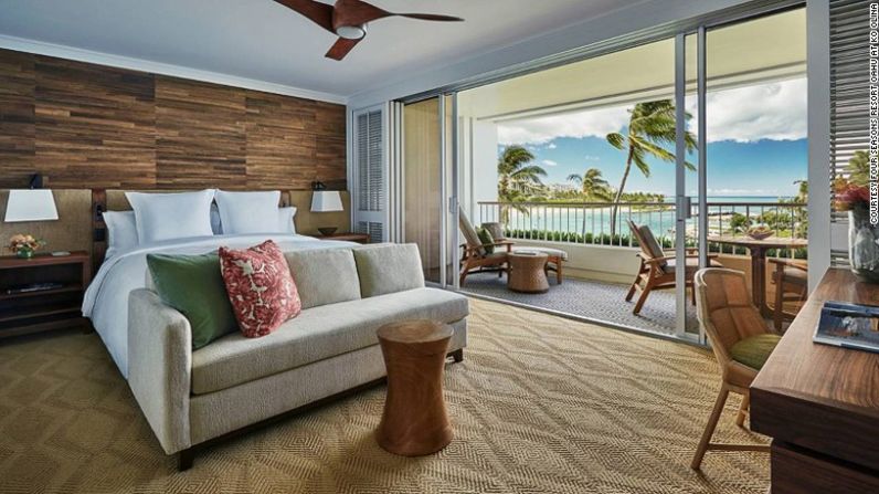 Resort Four Seasons Oahu en Ko Olina (Hawai): inaugurado durante el verano de 2016, está ubicado en la tranquila parte occidental de la isla y también podría ser el más hermoso del lugar.