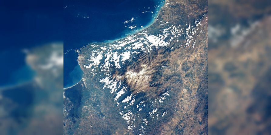 Imagen satelital de la Sierra Nevada de Santa Marta, en el Caribe Colombiano.