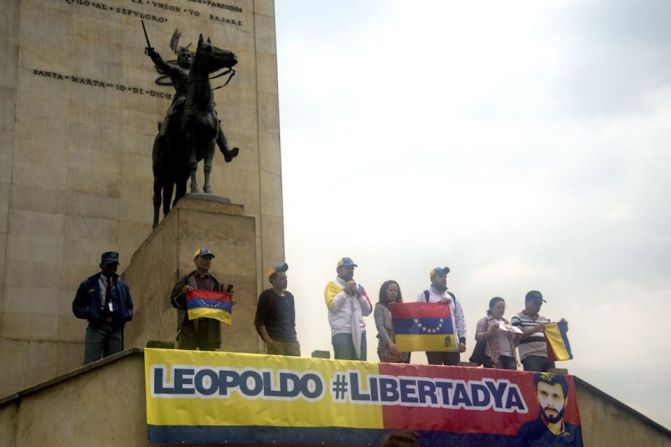 Manifestantes pidieron la libertad del político Leopoldo López.