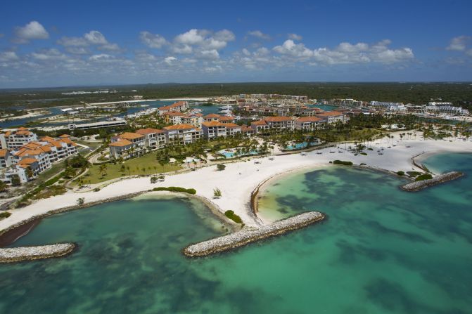 Vista aérea de Punta Cana, la playa más famosa en el territorio dominicano.