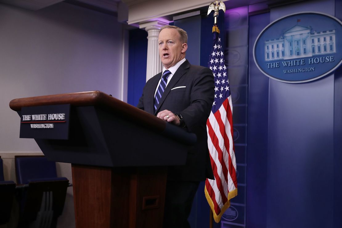 Sean Spicer, secretario de prensa de la Casa Blanca.