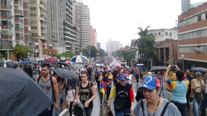 La concentración finalizó en el Parque del Este de Caracas.