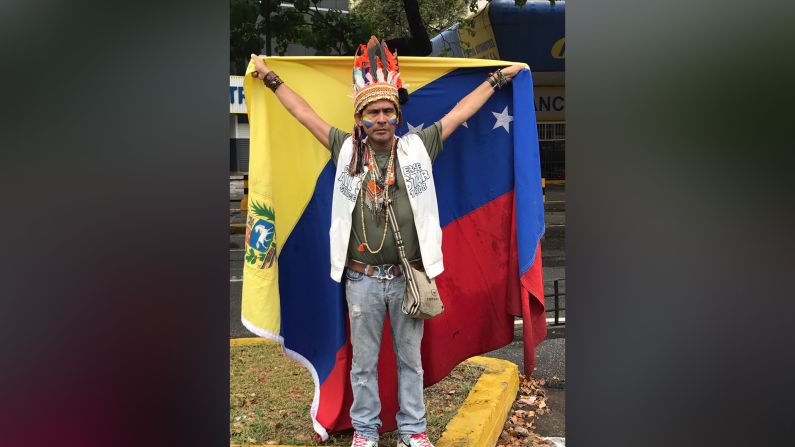 Los venezolanos dijeron que la protesta se realizó de forma pacífica.