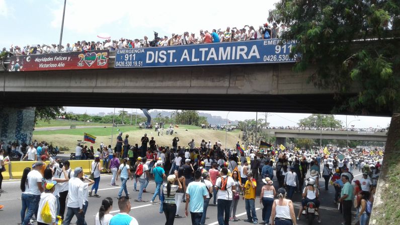 La marcha fue reprimida a la altura de El Rosal, en Caracas, por lo que finalizó en ese punto.