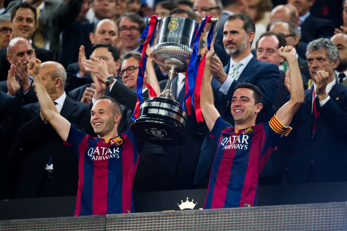 Iniesta y Xavi Hernández: inseparables.