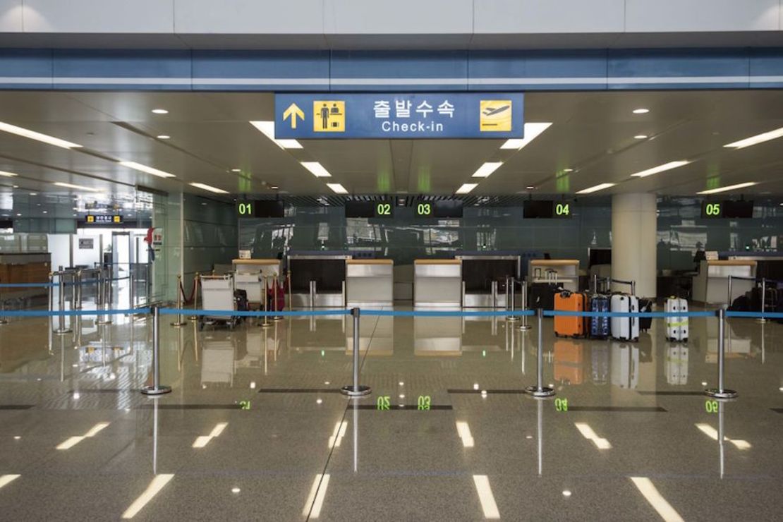 Imagen del aeropuerto de Pyongyang, en Corea del Norte.