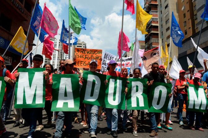 Así marchó el oficialismo por las calles de Caracas.