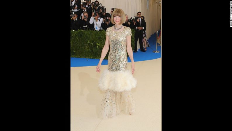 La Gala Met sirve para recaudar fondos para el Instituto del Traje del museo. En la foto, Anna Wintour, editora de Vogue.