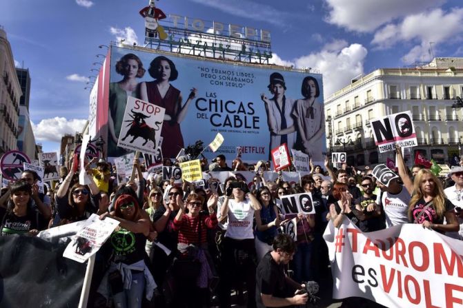 La manifestación llegó hasta la céntrica Puerta del Sol en la capital española.