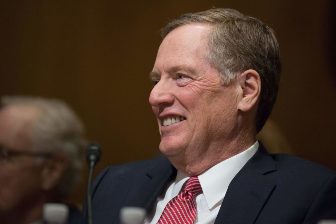 Robert Lighthizer durante una audiencia en el Comité de Finanzas del Senado el 14 de marzo de 2017.