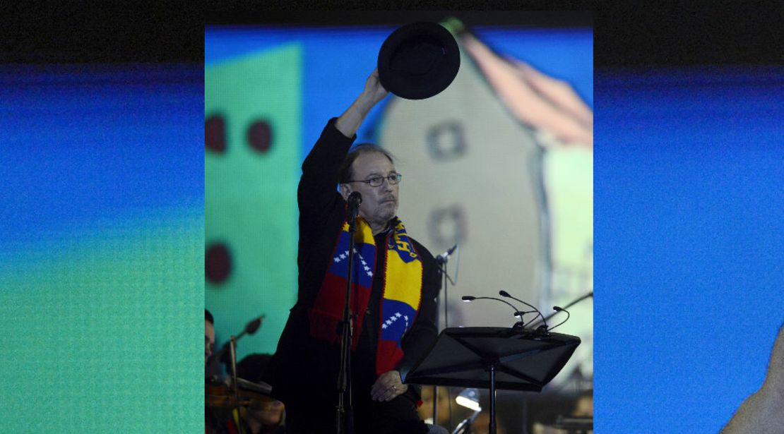 El cantante panemeño Ruben Blades durante el festival musical Viva la Música en Caracas, el 22 de julio de 2012.