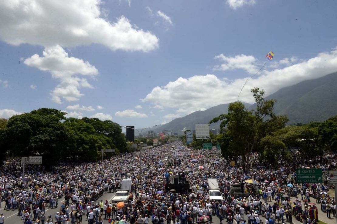 Manifestación en Caracas a 50 días de las protestas.