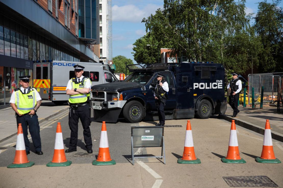 Seguridad durante la final de la FA Cup del futbol británico, este sábado 27 de mayo en Londres, a unos días del atentado en Manchester.