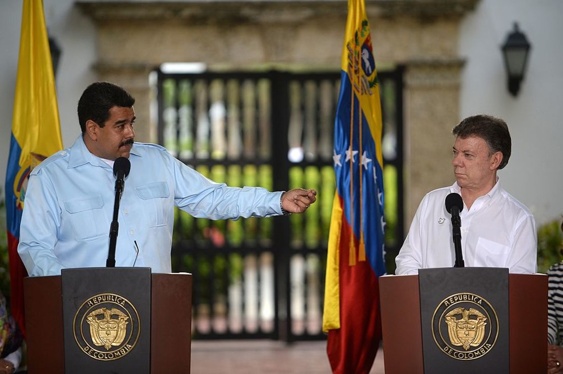 Foto de archivo: los presidentes de Venezuela, Nicolás Maduro, y de Colombia, Juan Manuel Santos, en una reunión bilateral en Cartagena de Indias, Colombia, en agosto de 2014.