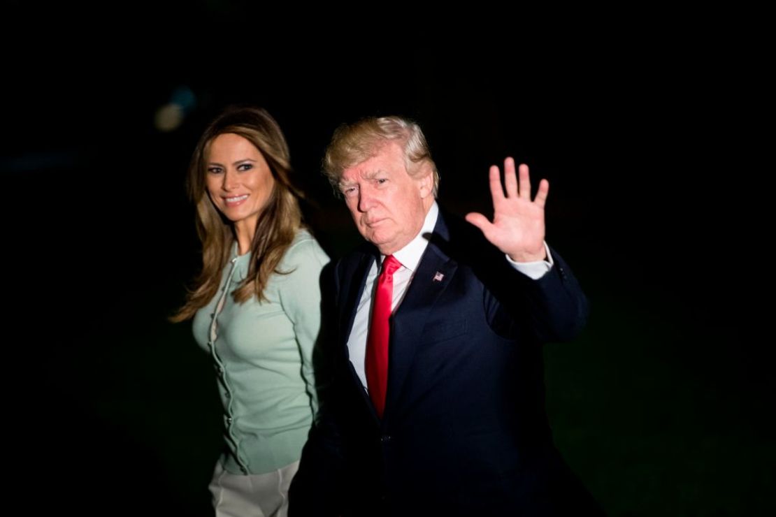 Donald y Melania Trump tras el regreso de la gira por Medio Oriente y Europa.