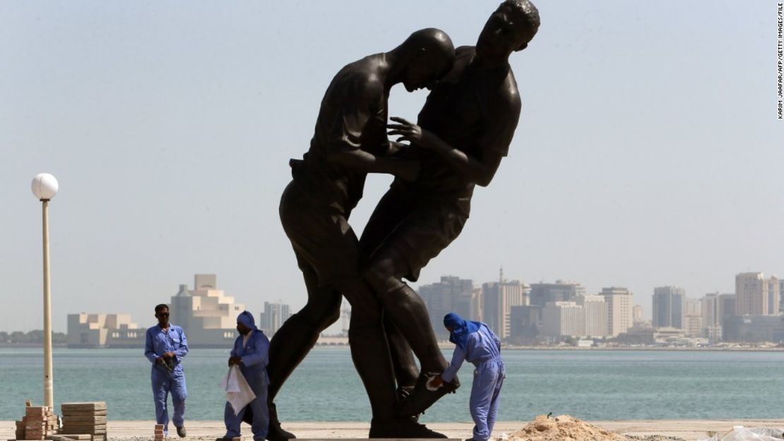 El cabezazo de Zidane a Materazzi fue inmortalizado en la estatua de bronce titulada "Golpe de Cabeza", realizada por el artista argelino-francés Adel Abdessemed.