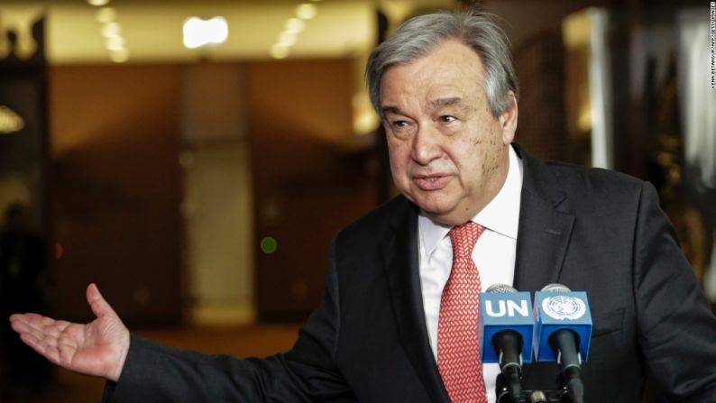 El secretario general de la ONU, António Guterres: La decisión de Trump es una "gran decepción para los esfuerzos globales para reducir las emisiones de gas invernadero"