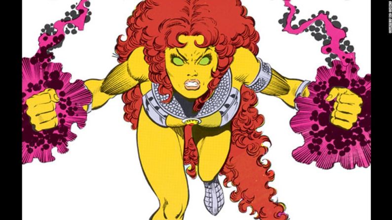 Ella es la princesa Koriand'r del reino de Tamaran, también conocida como 'Starfire'. Es de DC Comics y fue lanzada en 1980.