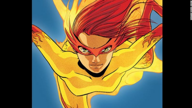 Angelica Jones tiene el poder de convertirse en Estrella de Fuego. Es de Marvel Comics y también nació en 1981.